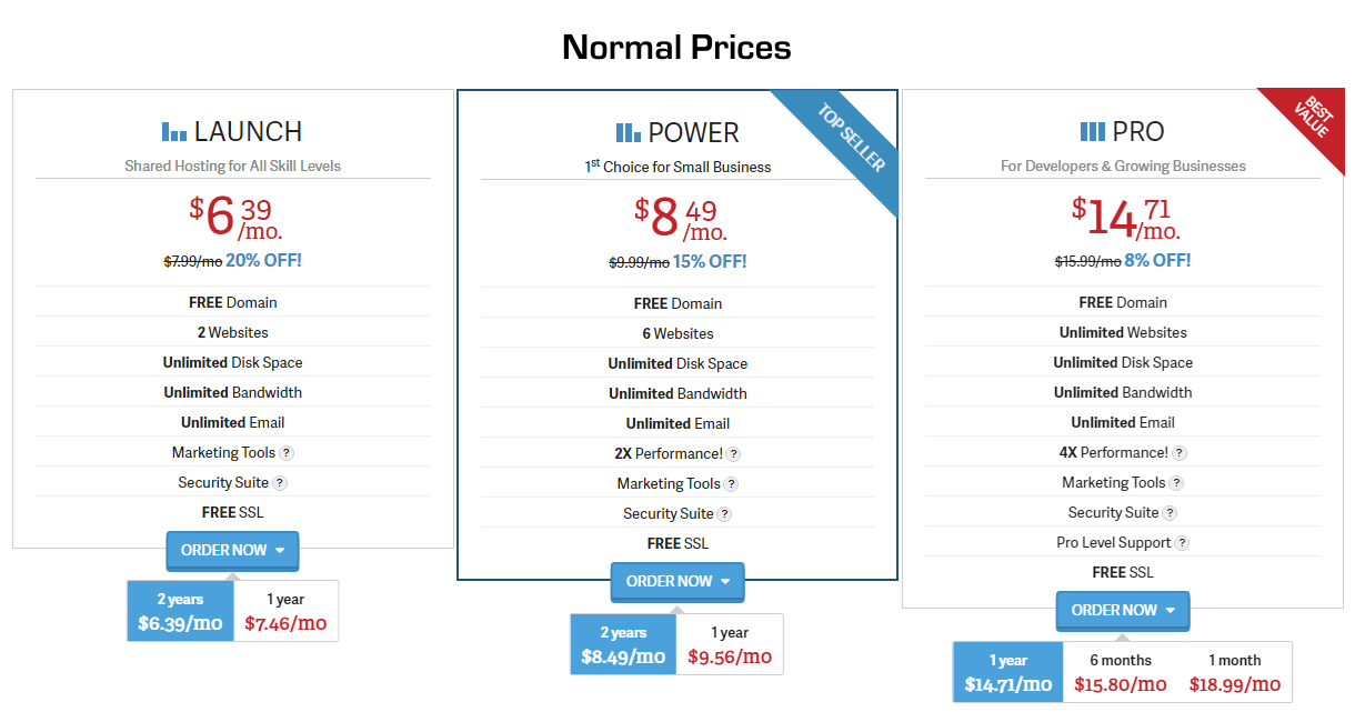 InMotion Shared Business Hosting Plans and Pricing