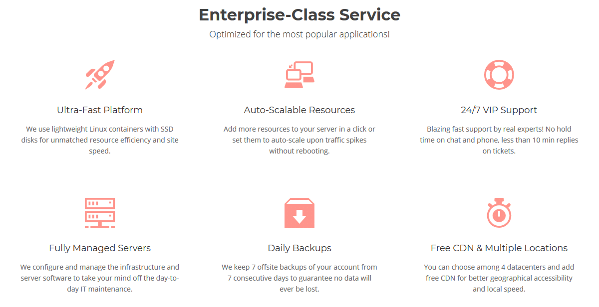 SiteGround Cloud Hosting Specifications