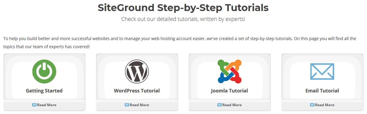 SiteGround Step-by-Step Tutorials