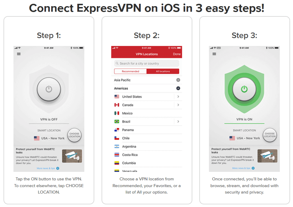 ExpressVPN How to Connect On iOS iPhone and iPad