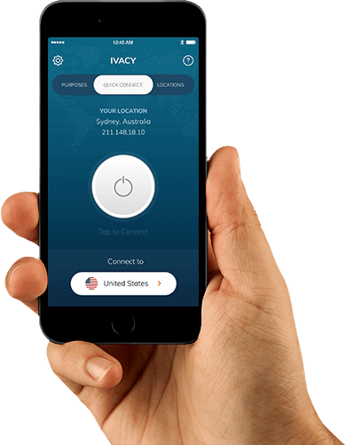 Ivacy On iPhone in Hand