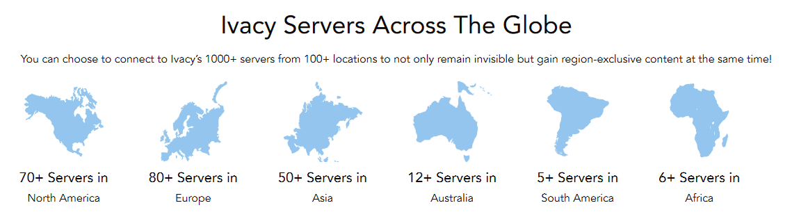 Ivacy Servers Across The Globe