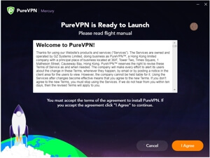 PureVPN Windows App Setup Screenshot - Ready to Launch