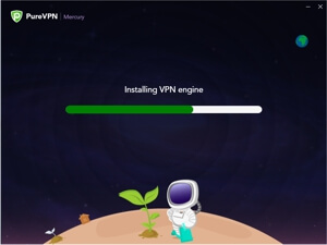 PureVPN Windows App Setup Screenshot - Installing VPN engine