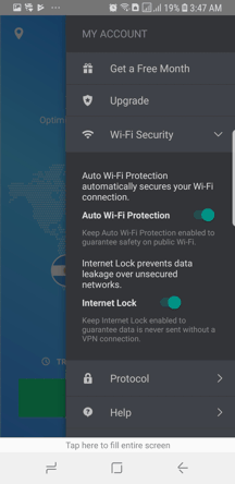 SaferVPN Android App Screenshot - WiFi Security