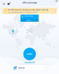 VPN Unlimited Windows App Main Screen Screenshot
