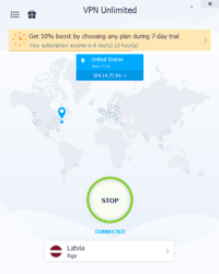 VPN Unlimited Windows App Connected Screenshot