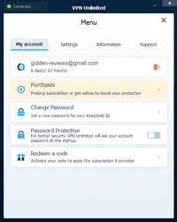 VPN Unlimited Windows App My Account Screenshot