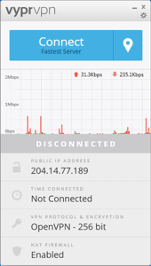 VyprVPN Windows App Screenshot - Connect