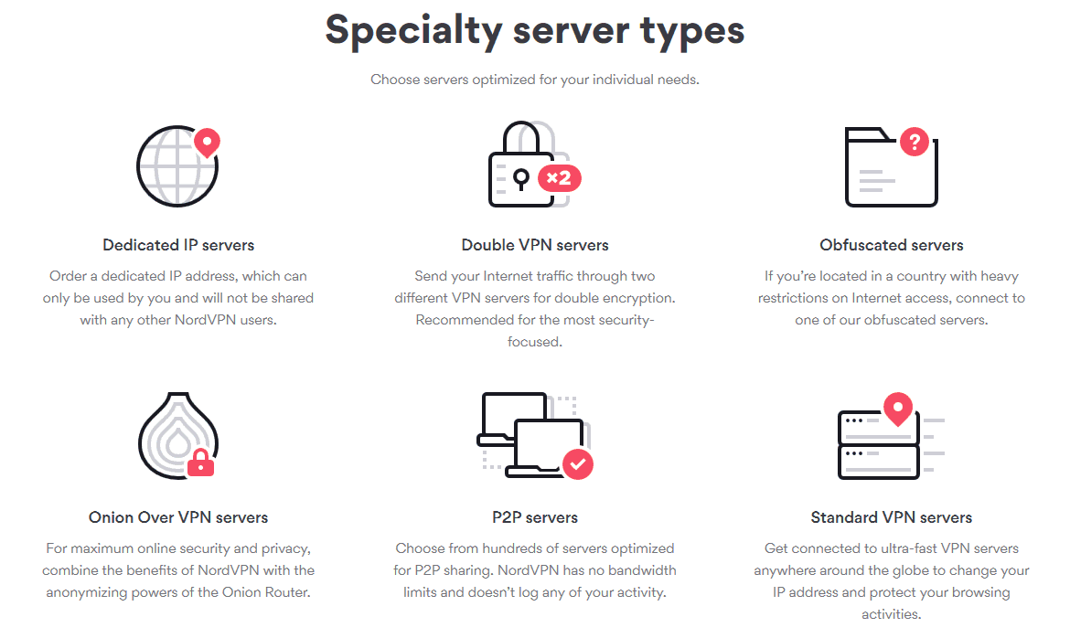 NordVPN Specialty Server Types