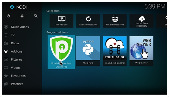 PureVPN KODI