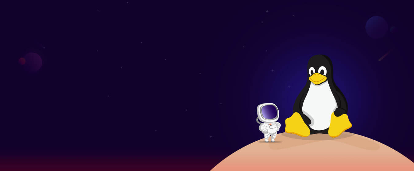 PureVPN Linux Logo And Astronaut On The Moon