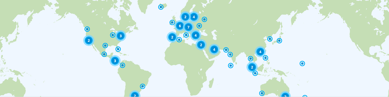 VyprVPN Server Locations On World Map