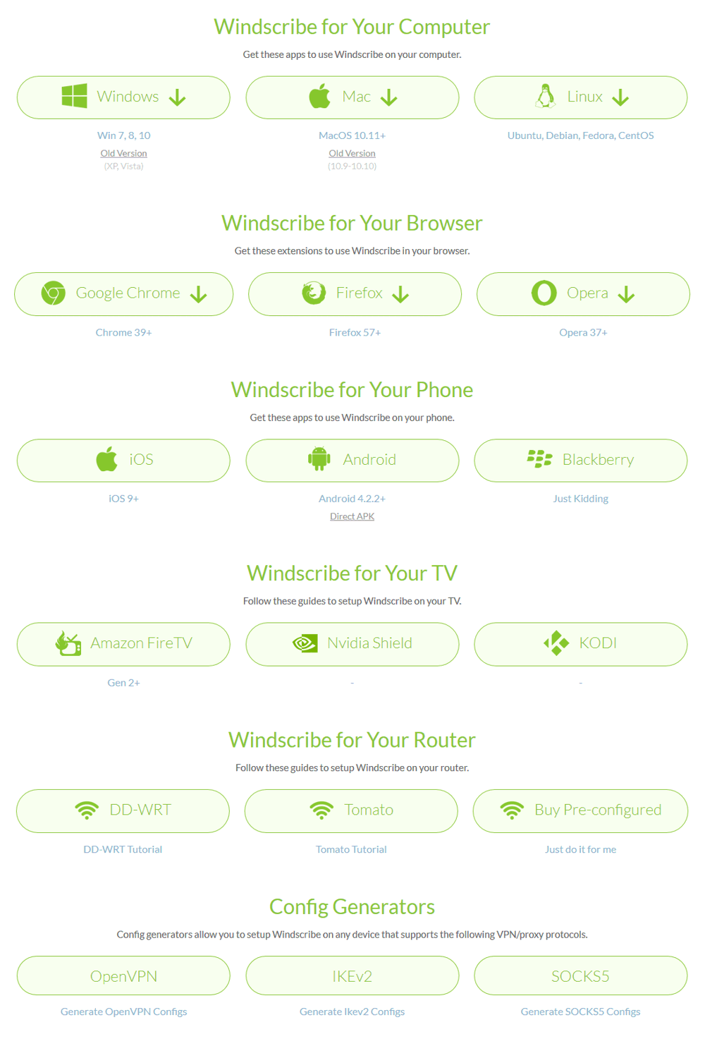 Windscribe Apps And Platforms